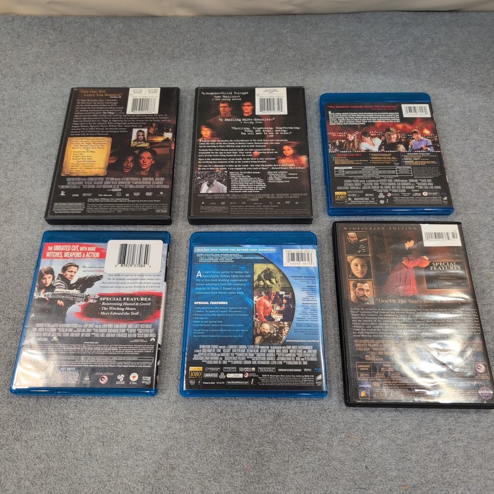 Horror/Thriller Movie Lot 6 Films Blu-ray DVD The Village Signs Zombieland - Picture 2 of 2